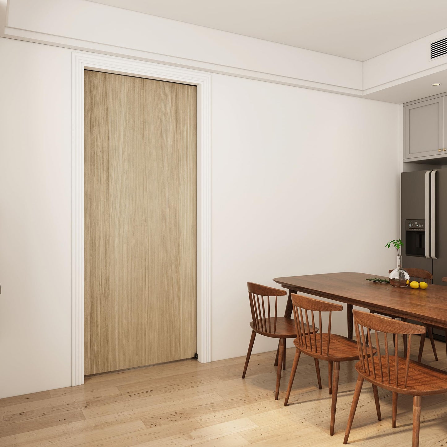 JUBEST 5FT Pocket Door Kit, Commercial Grade Sliding Pocket Door Hardware Kit, Aluminum Box Pocket Door Track 56.75", Sliding Door Kit for 24"~30" Wide Door, Black Pocket Door Hardware,Easy to Install