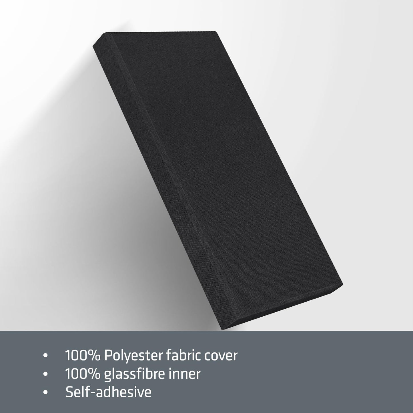 UMIACOUSTICS 4 PCS Acoustic Panels, 2“ Thick 23.6" x 11.8" Fiberglass Sound Proof Wall Panels, Sound Absorbing Panels for Studios, Office, Home Theater. Deep Black