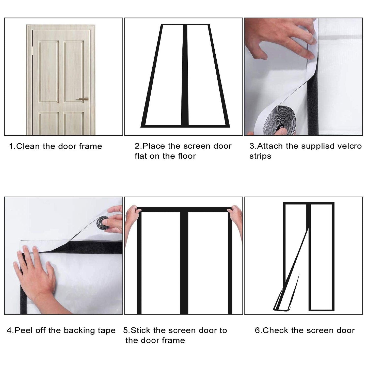Transparent Insulated Curtain-Magnetic Thermal Cover, Screen Self-Closing Privacy Screen Hands Free for Patio, Kitchen, Bedroom, Air Conditioner Room, Fits Doors up to 34" x 80"