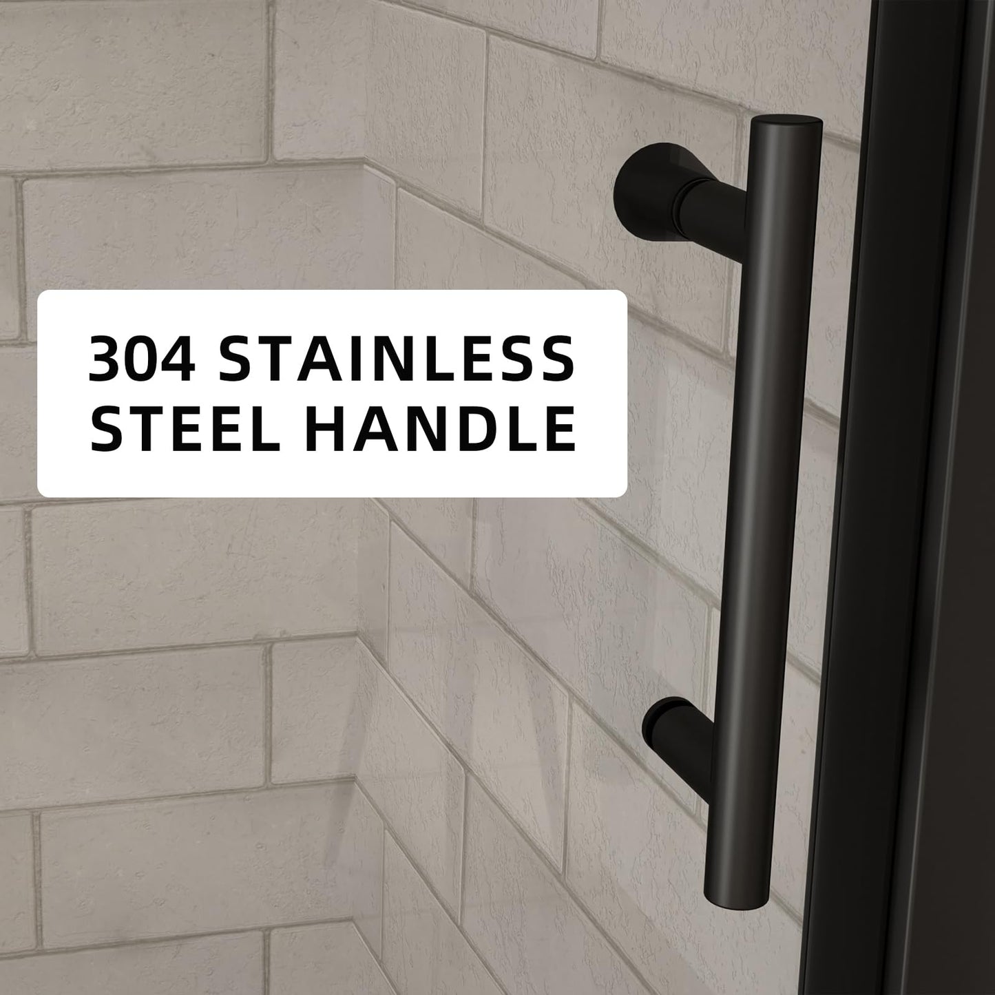 Royal Guard 24"-25.4" W x 72" H Frameless Pivot Shower Door,Swing Shower Glass Doors with 1/4"(6mm) Clear SGCC Tempered Glass,Reversible Installtion,Matte Black