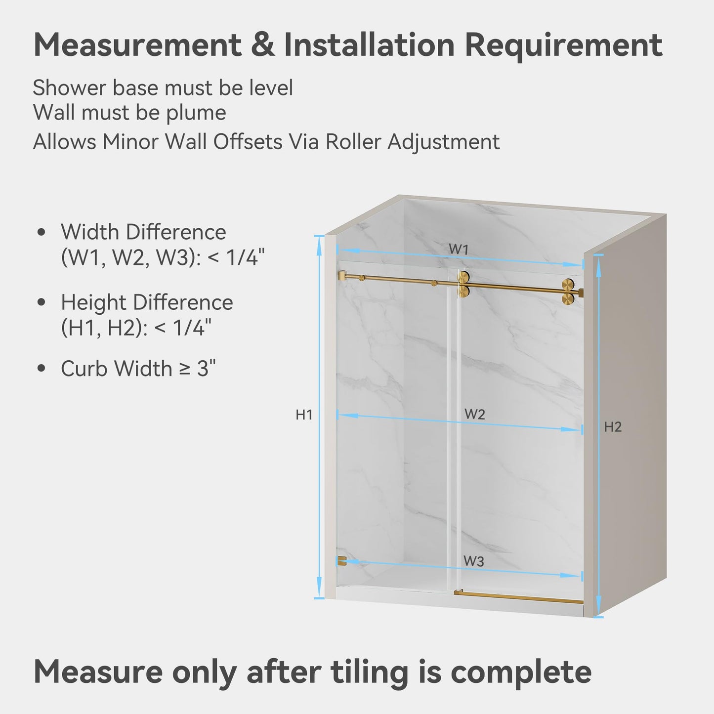 Frameless Single Sliding Shower Door 57"-61"x79", 3/8" Tempered Glass with Easy-Clean Coating, Adjustable Width for Walk-in Shower, Includes Towel Bar & Stainless Steel Hardware