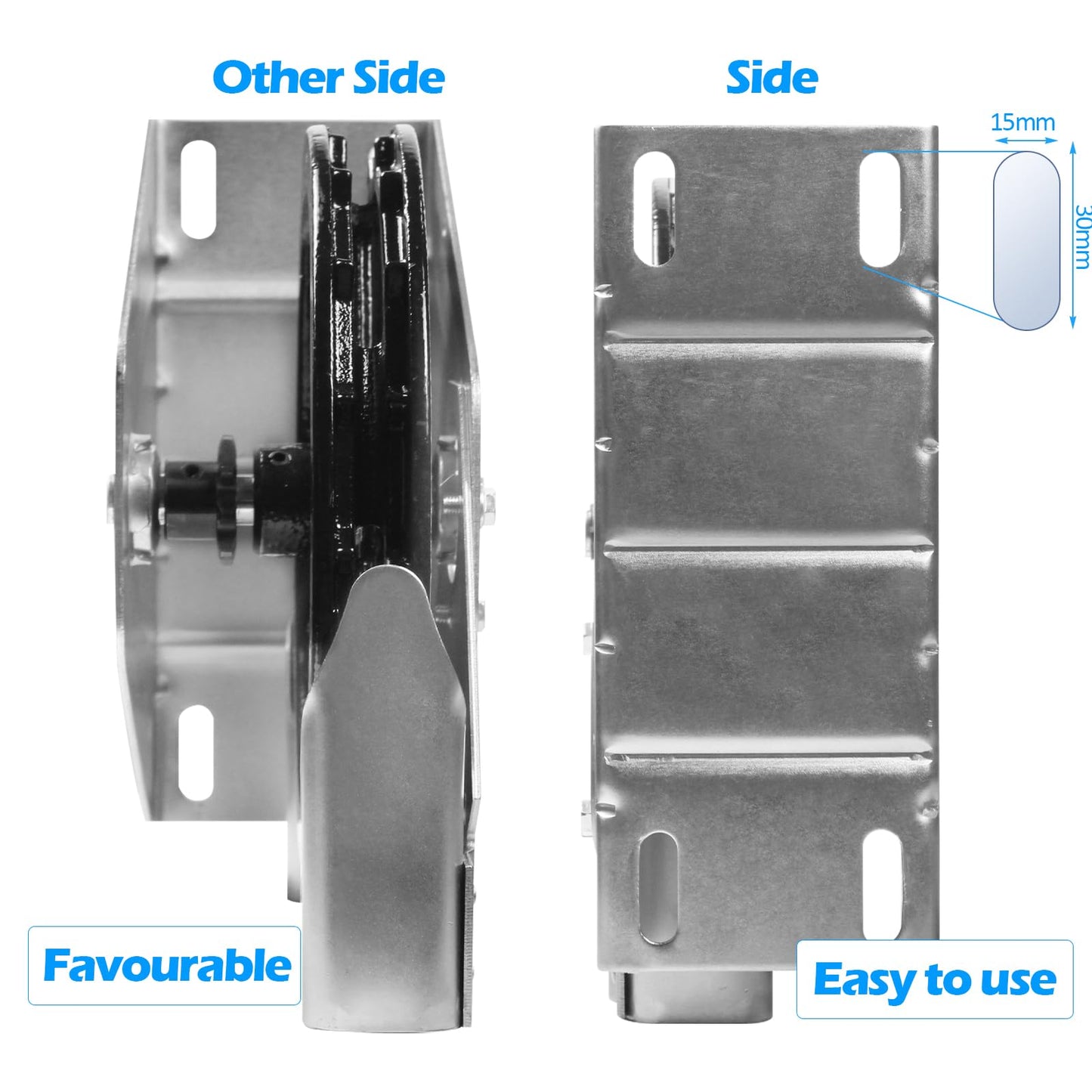 ZUIWAN 4:1 Reduced Drive Heavy Duty Garage Door Jackshaft Chain Hoist Opener - Wall Mount Chain Hoist for Roll Up Doors