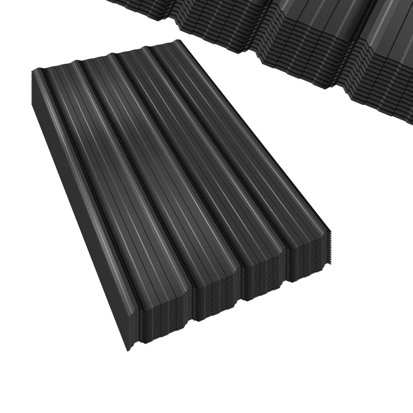 Extra-Wide Coverage Metal Roof Panels (62"x33") Corrugated Galvanized Steel with Screws Waterproof for Warehouse Industrial Shed Garage Patio Roofing 8 Pcs Gray