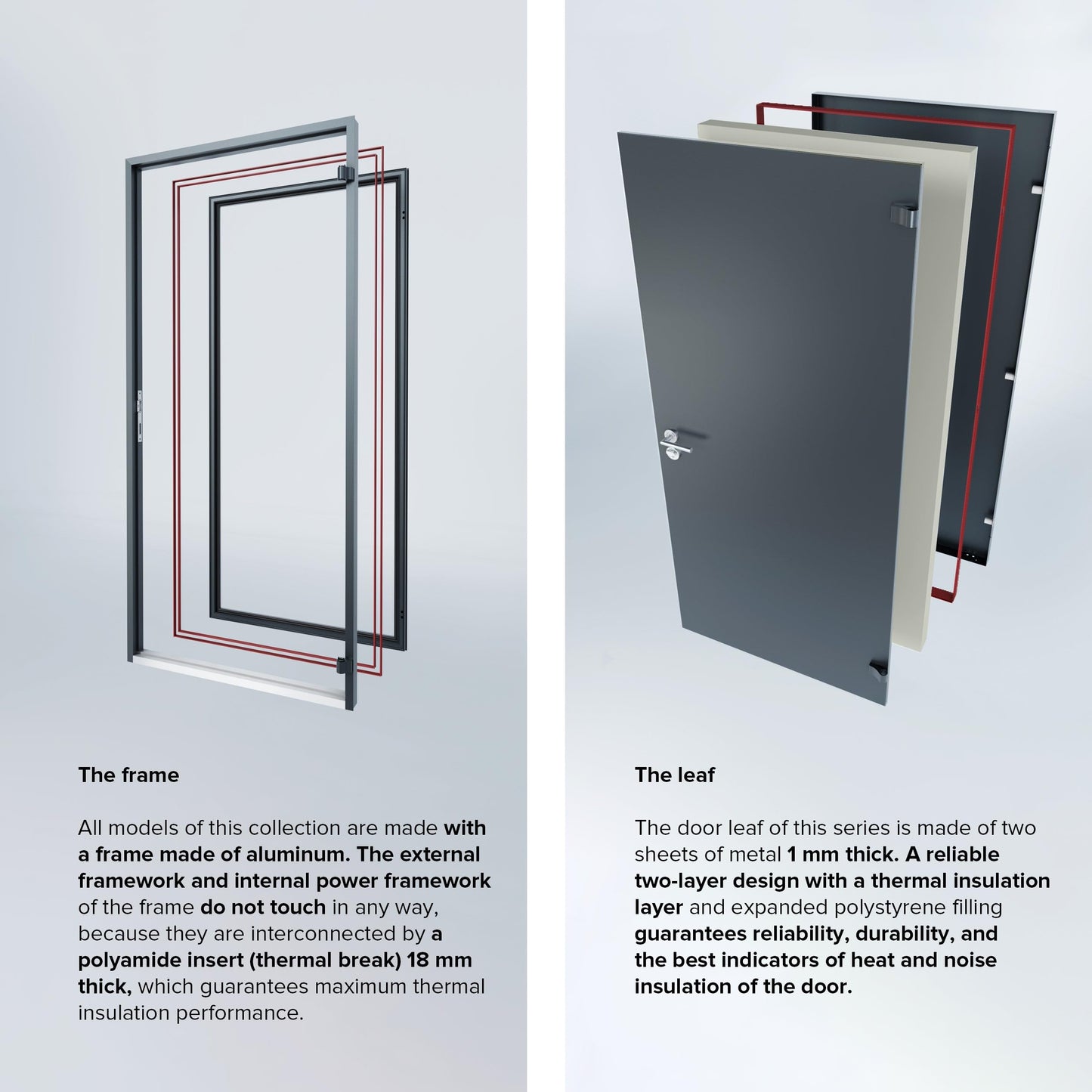 VDOMDOORS Front Exterior Prehung Steel Double Doors/Cynex 6777 Black/Side Exterior Window/Stainless Inserts Single Modern Painted 86x80 (W72+14" x H80)-Right-Hand Outswing