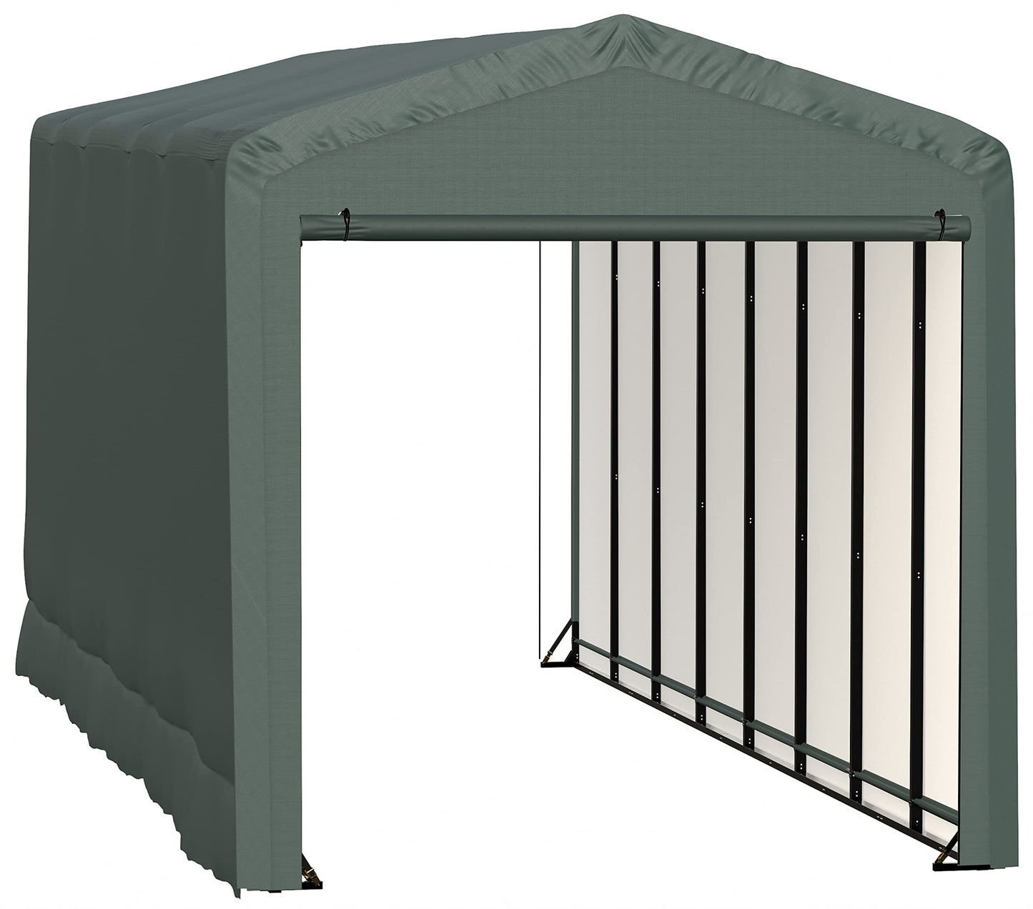 ShelterLogic ShelterTube Garage & Storage Shelter, 14' x 36' x 16' Heavy-Duty Steel Frame Wind and Snow-Load Rated Enclosure, Green