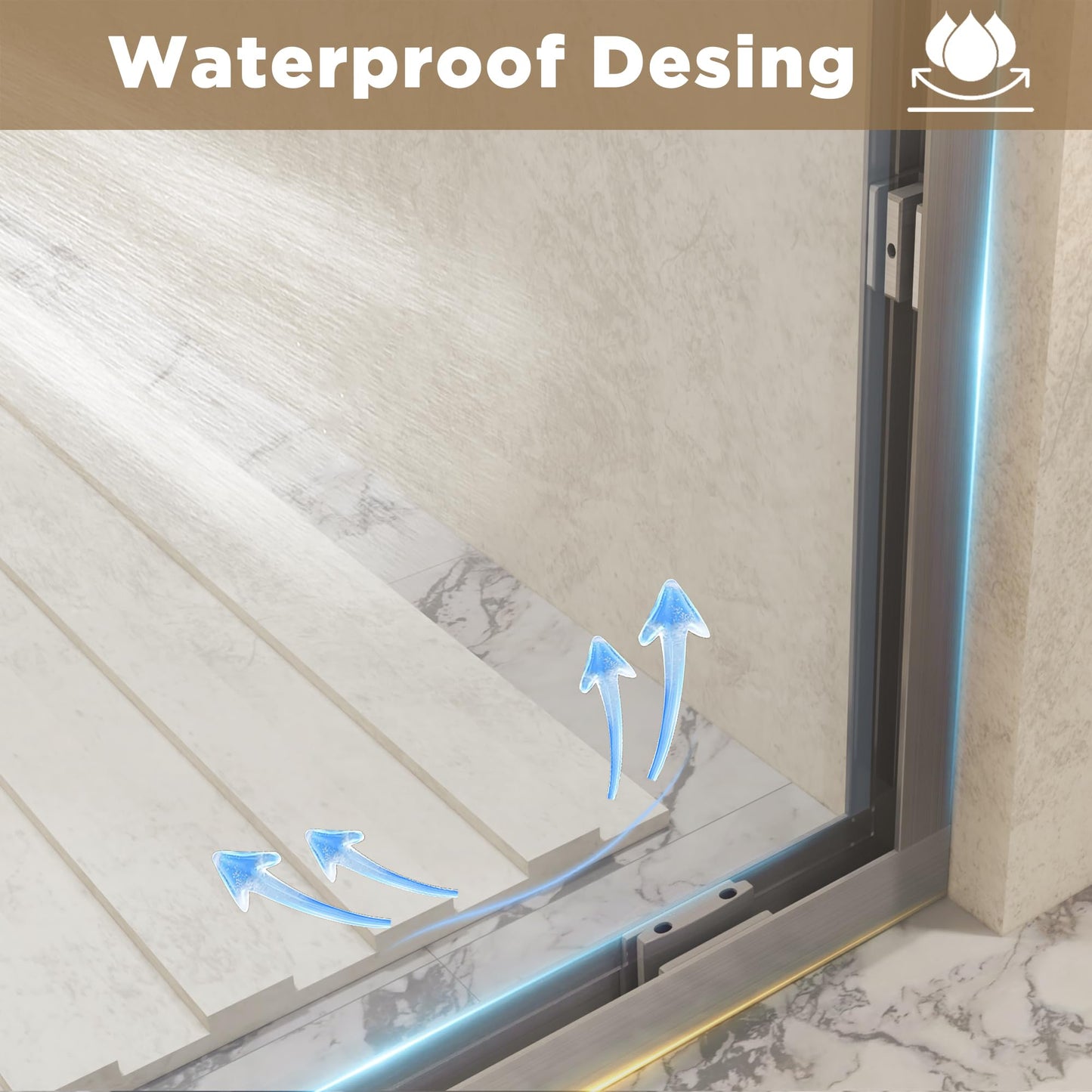 Favfurish 56-60"x 72" Shower Door,Aluminum Frame Double Sliding Shower Doors with 1/4 (6 mm) Tempered SCGG Glass,Explosion Proof Film,Stainless Steel Handle,2 inch Adjustment,Brushed Nickel