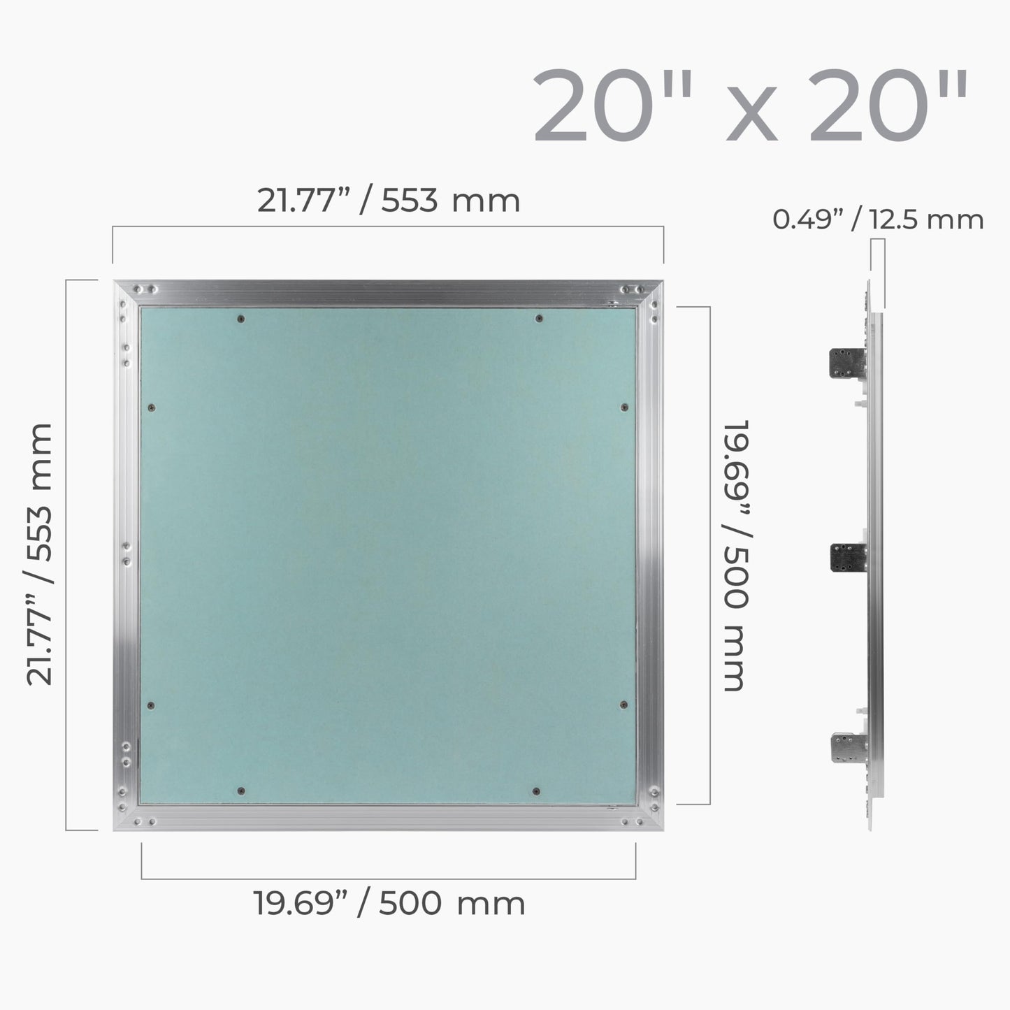 HVAC OV 20" x 20" Drywall Access Panel – Waterproof Aluminum Frame Gypsum Hatch – Wall & Ceiling Inspection Door – Easy Install Removable Cover for Plumbing Electrical Utility & Ventilation Access