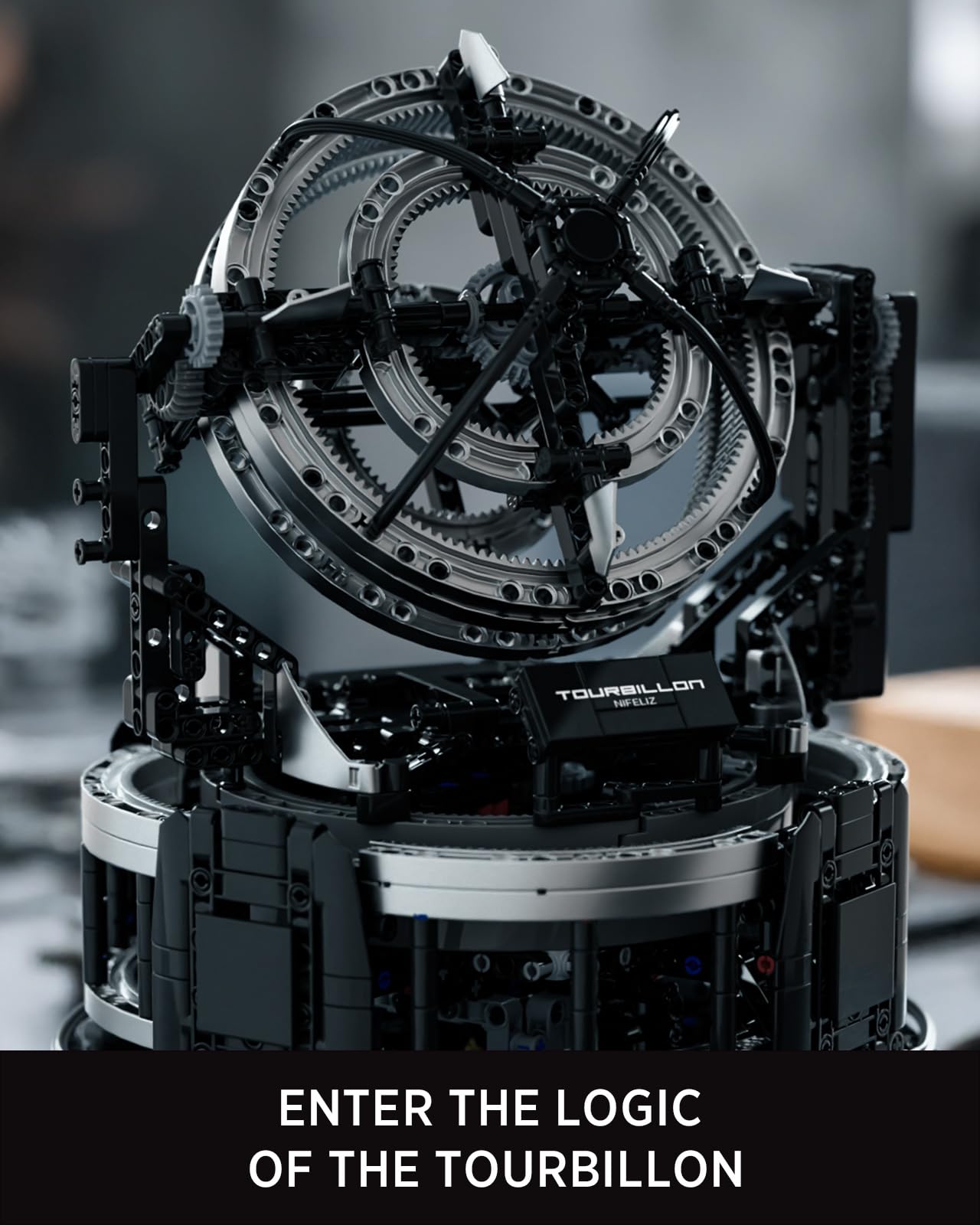 Nifeliz Tourbillon Building Set, Advanced Collector's Engine Series Model, Physical Science Display for Adults, Home or Office Décor Gift, NF10355
