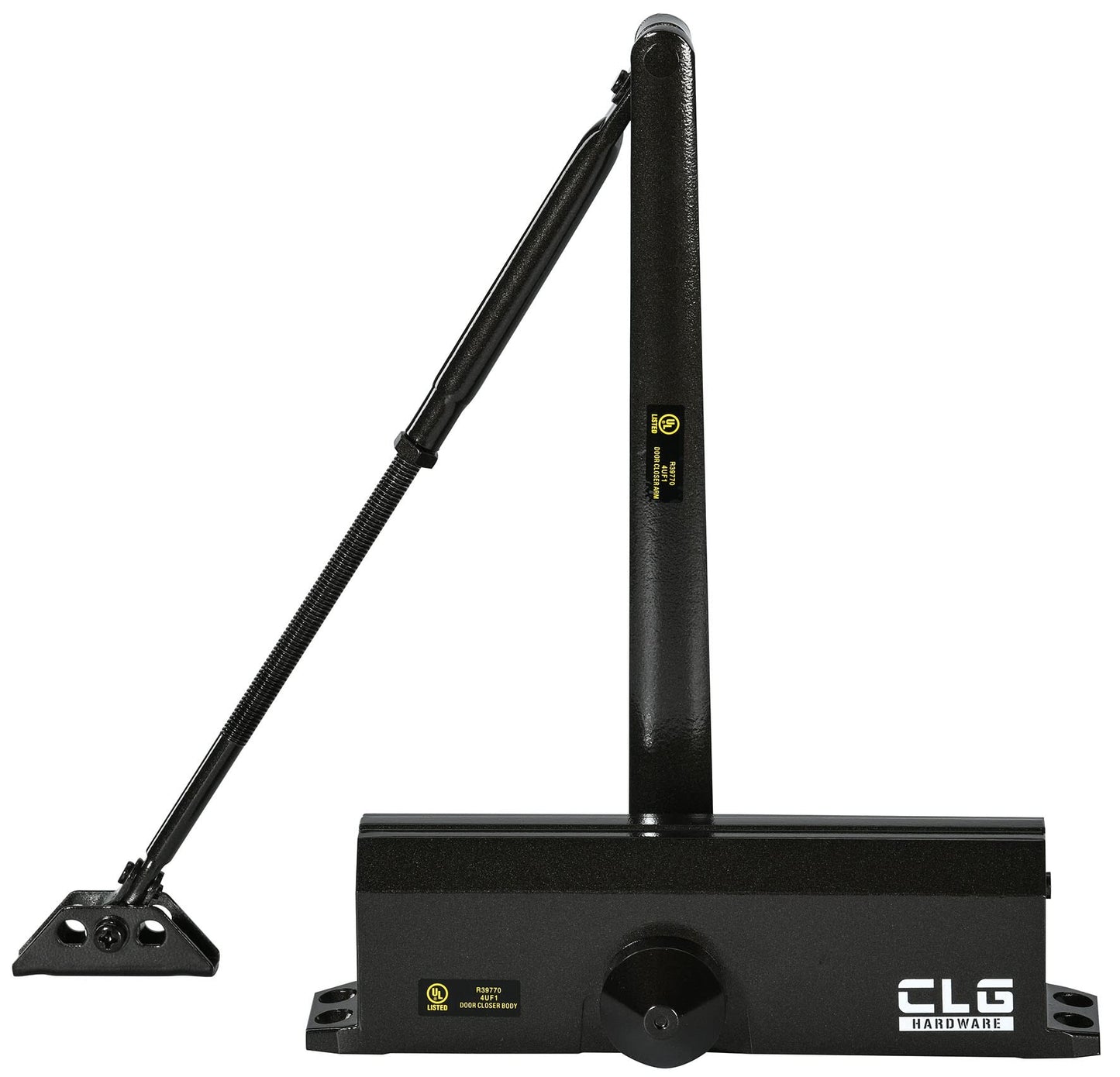 CLG HARDWARE Medium/Heavy Duty Commercial Door Closer DC7016 - Surface Mounted, Grade 1- ADA & UL 3 Hour Fire Rated, Adjustable Size 1-6 for Entrances & Aluminum Storefronts - US10B Dark Bronze