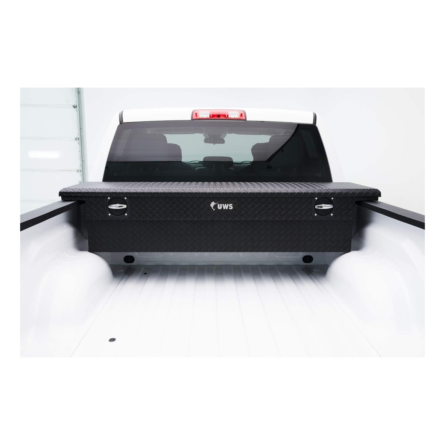 UWS EC10013 Secure Lock 69-Inch Matte Black Heavy-Wall Aluminum Truck Tool Box with Low Profile, RigidCore Lid