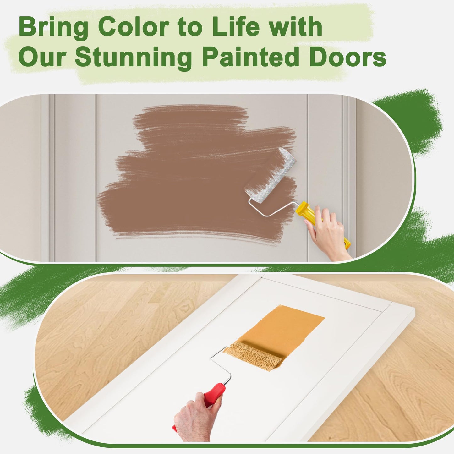 CRUTOP 32''x80'' Pre-Built Frosted Glass Interior Door Slab Shaker, for Barn Door, Pocket Doors, French Doors, for Pantry, Bedroom, Closet, Laundry & Bathroom, White Prefinish&Paintable