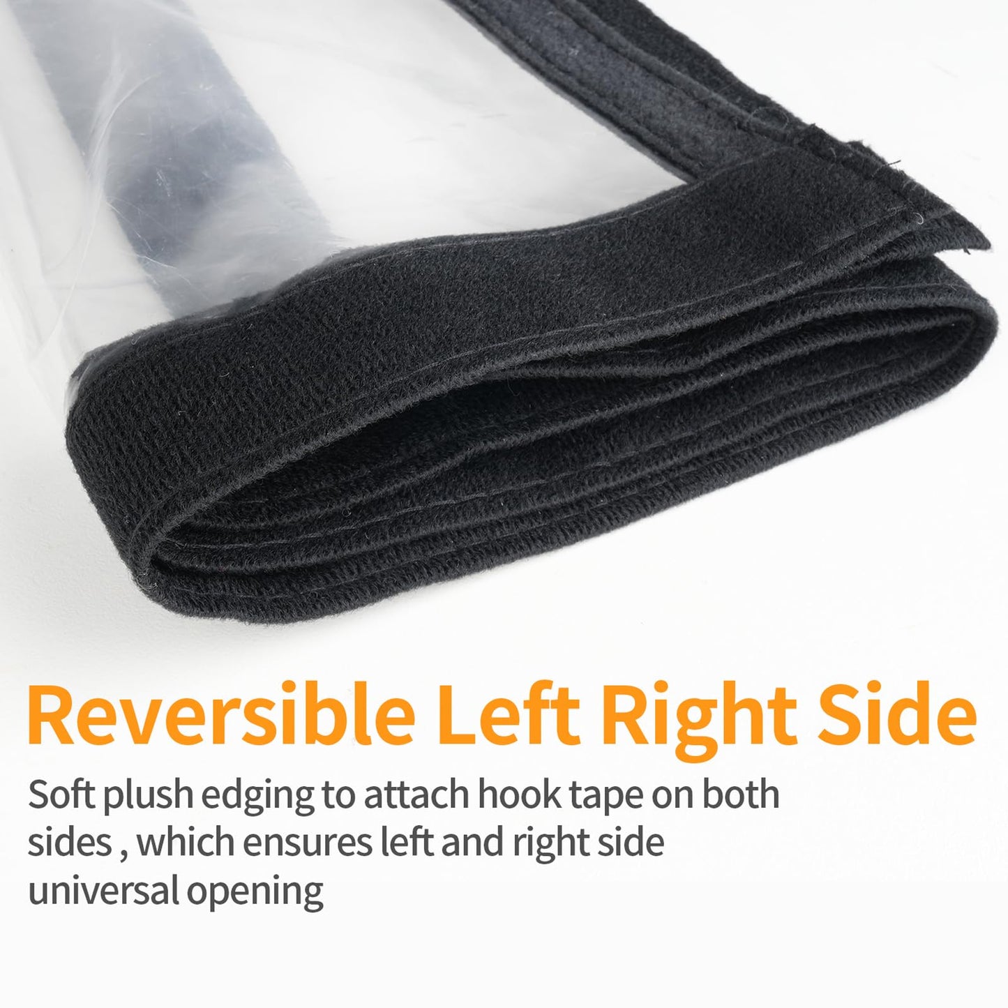Transparent Reversible Left or Right Side Opening Insulated Door Curtain, Magnetic Thermal Door Cover Self-Closing Screen Door for Kitchen, Bedroom, Air Conditioner Room, Fits Doors up to 36" x 82"