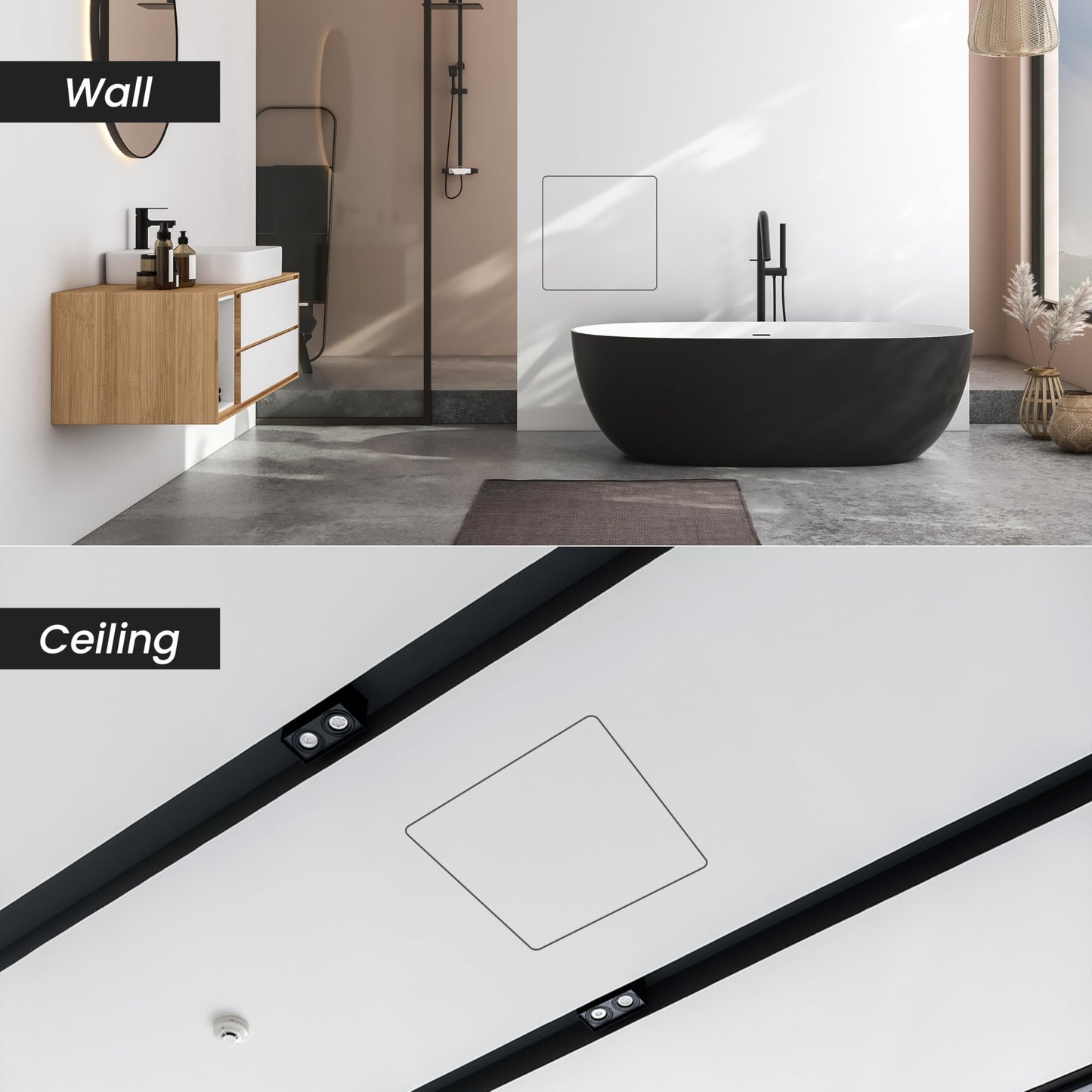 Repa Market 20 x 20 Inch Access Panel for Drywall with Aluminum Frame/Wall Hole Cover/Access Door Panel with Click Function – Heavy-Duty Service Hatch for Plumbing, Electrical, HVAC Access Door