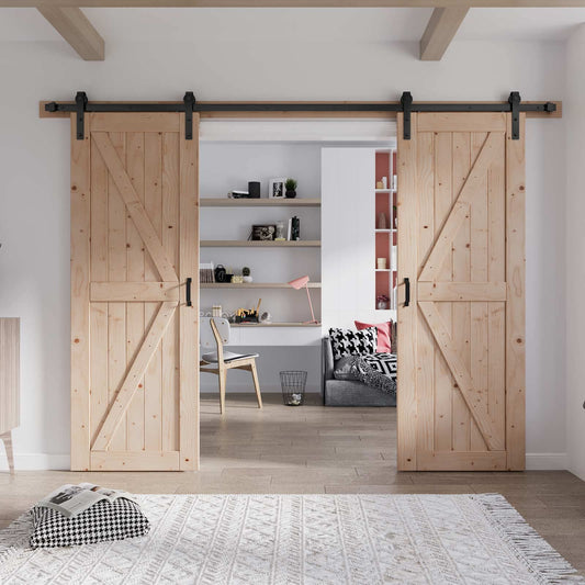 Fredbeck 32 Double Barn Door with Hardware Included (64 barn Door)