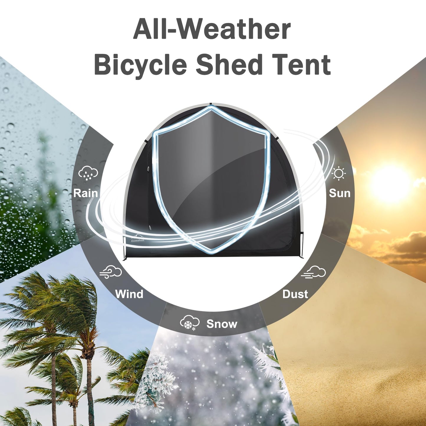 Bike Storage Shed Tent, Waterproof Outdoor Storage Shed for Bicycle, Easy Setup, Portable Storage Tent for Motorcycle,Garden Tools,Lawn Mower