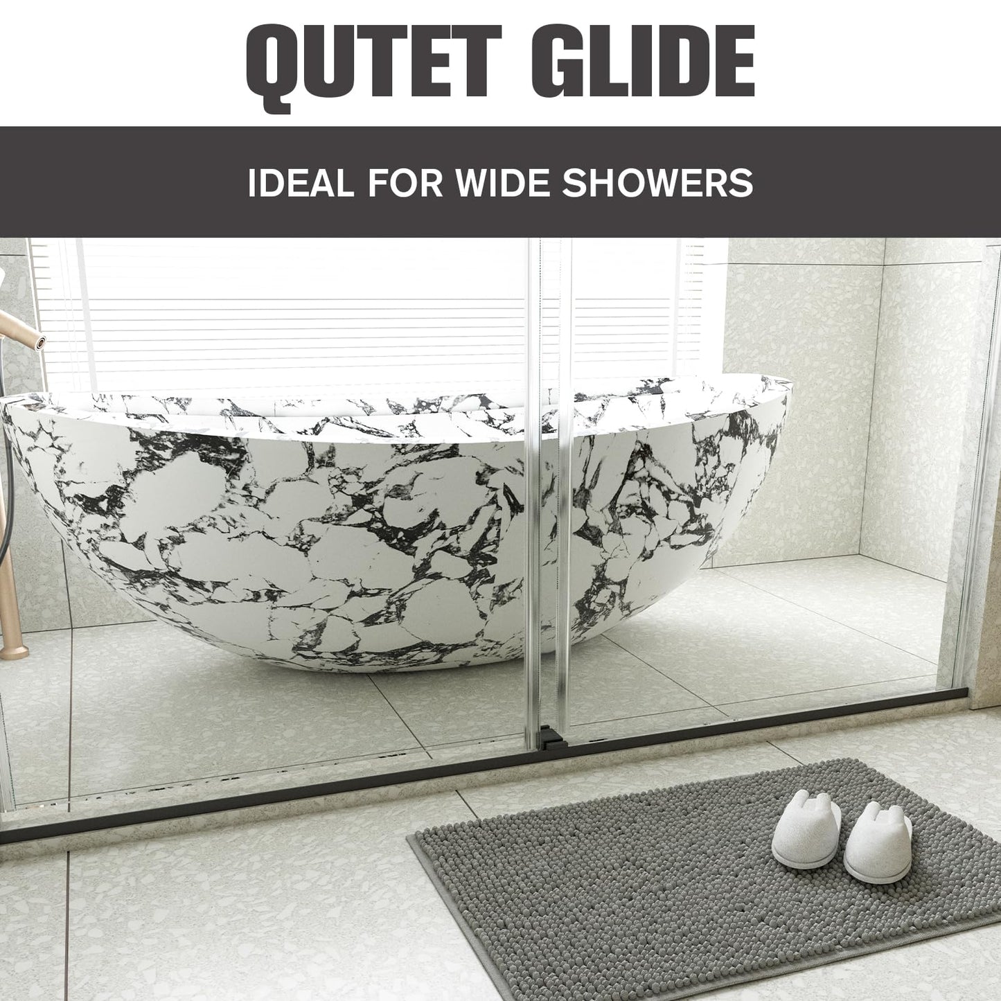 56-60" W x 76" H Sliding Frameless Soft-Close Shower Door, Glass Shower Door with Premium 3/8 Inch (10mm) Thick Tampered Glass, Matte Black Finish