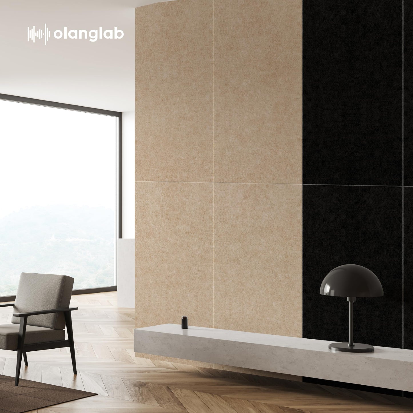 Olanglab Acoustic Wall Panels 10 Pack, 48 x 24 per Acoustic Panels Sound Absorbing, Sound Panels for Home Studio and Office, Plain Black