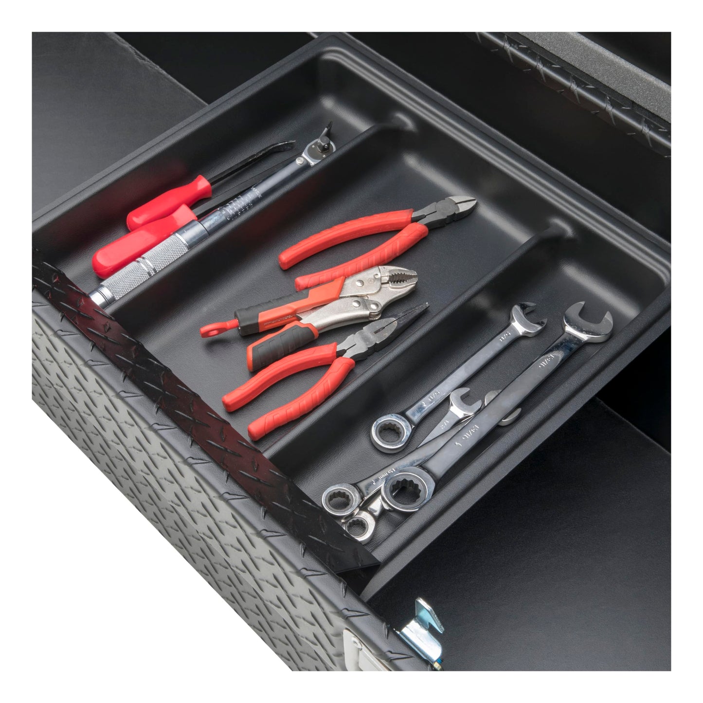 UWS EC10603 72-Inch Matte Black Heavy-Wall Aluminum Truck Tool Box with Low Profile, RigidCore Lid