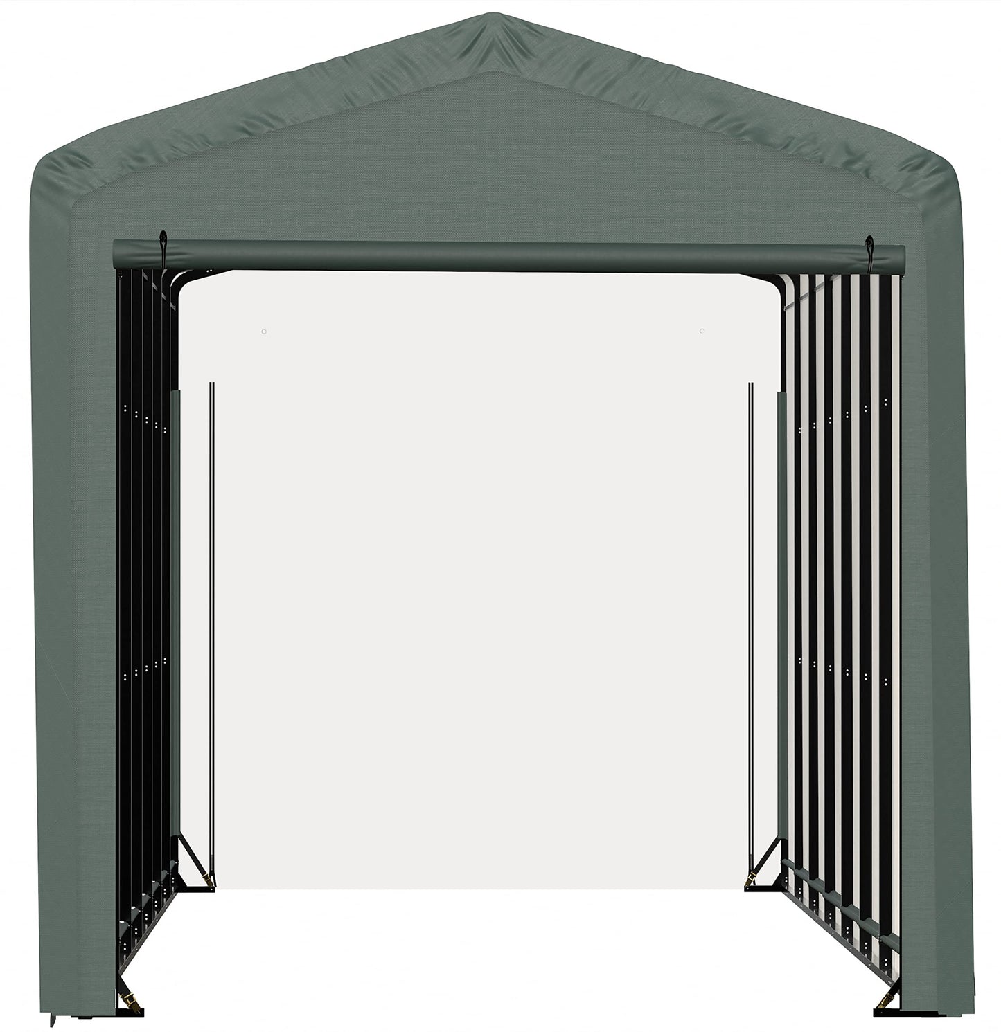 ShelterLogic ShelterTube Garage & Storage Shelter, 14' x 36' x 16' Heavy-Duty Steel Frame Wind and Snow-Load Rated Enclosure, Green