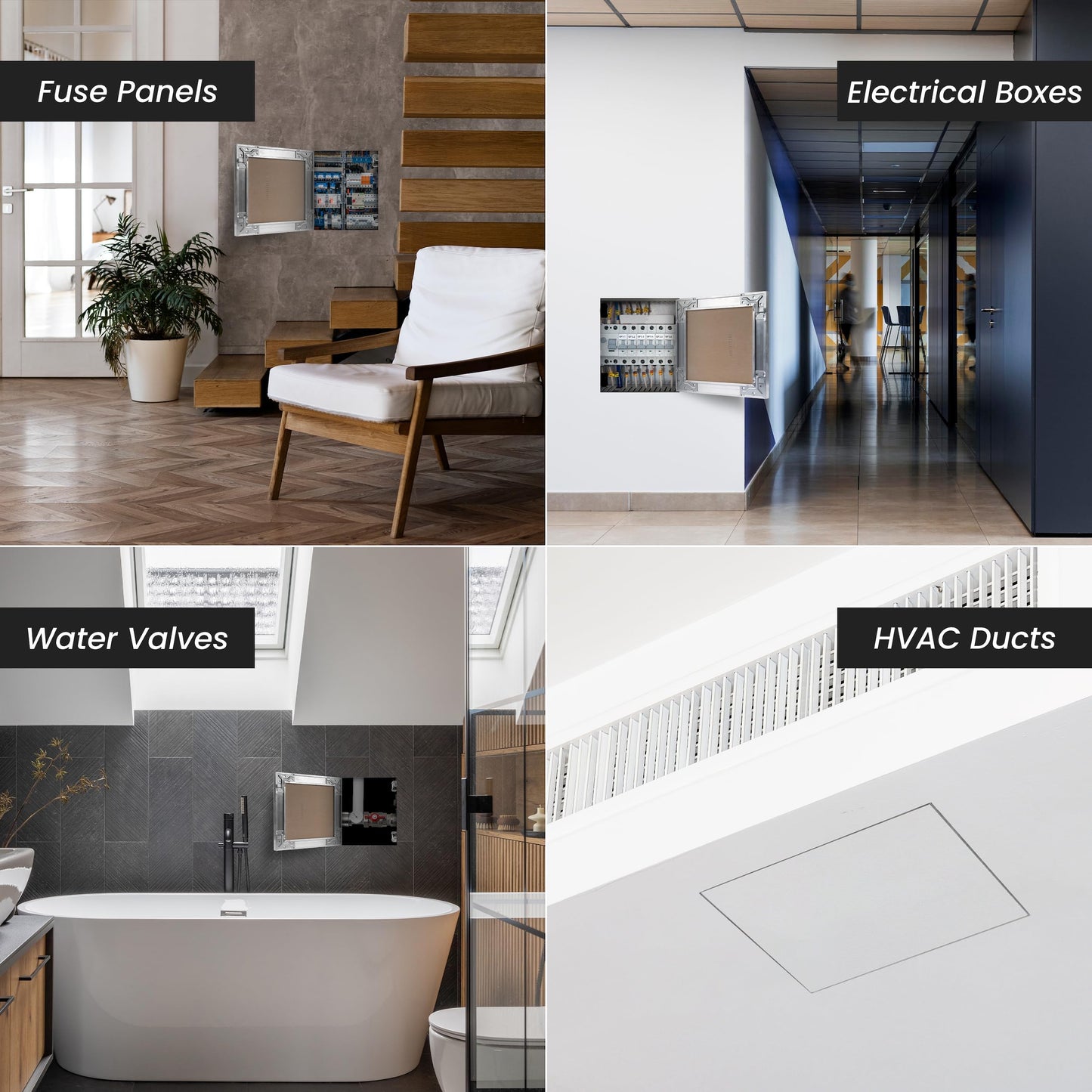 Repa Market 20 x 20 Inch Access Panel for Drywall with Aluminum Frame/Wall Hole Cover/Access Door Panel with Click Function – Heavy-Duty Service Hatch for Plumbing, Electrical, HVAC Access Door