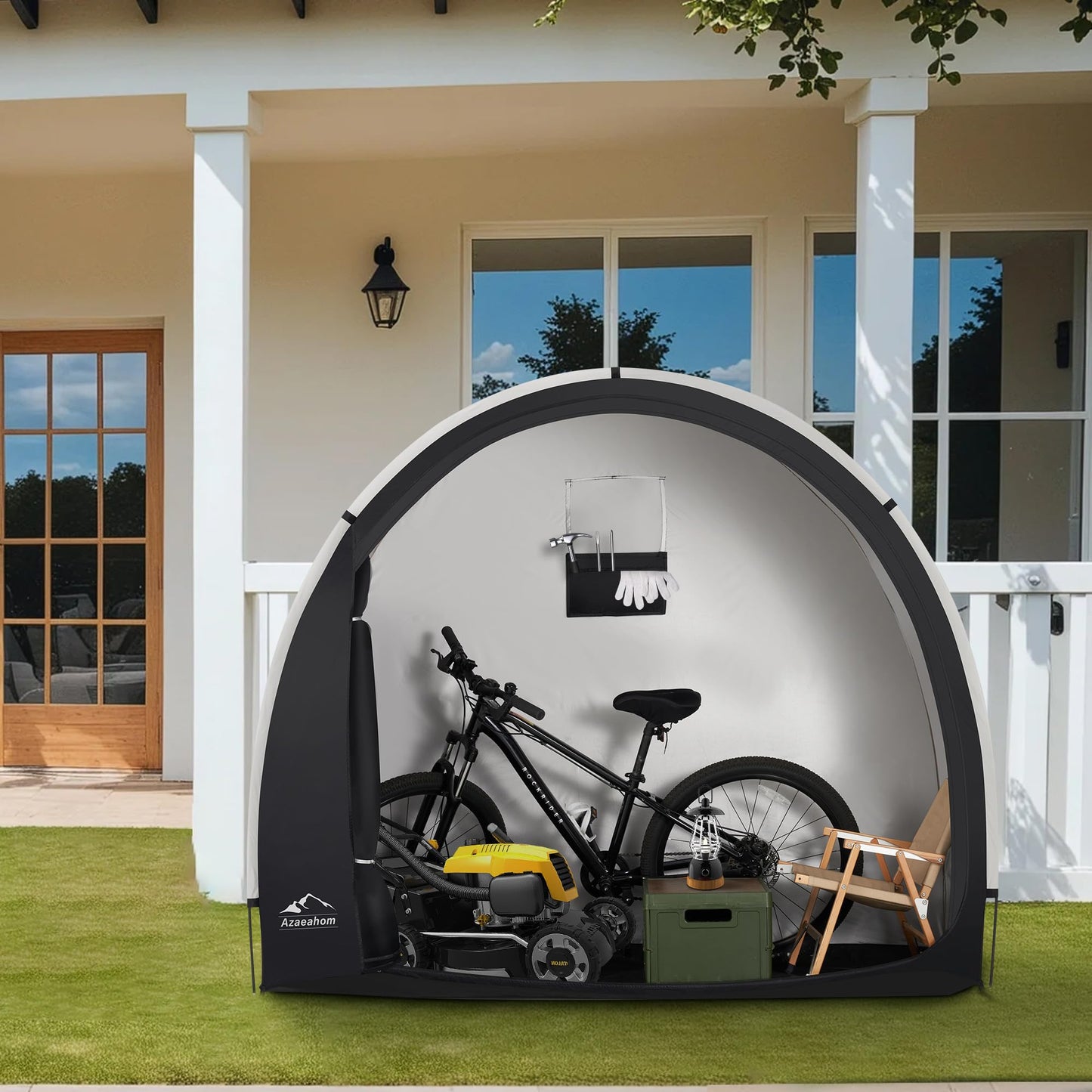 Bike Storage Shed Tent, Waterproof Outdoor Storage Shed for Bicycle, Easy Setup, Portable Storage Tent for Motorcycle,Garden Tools,Lawn Mower
