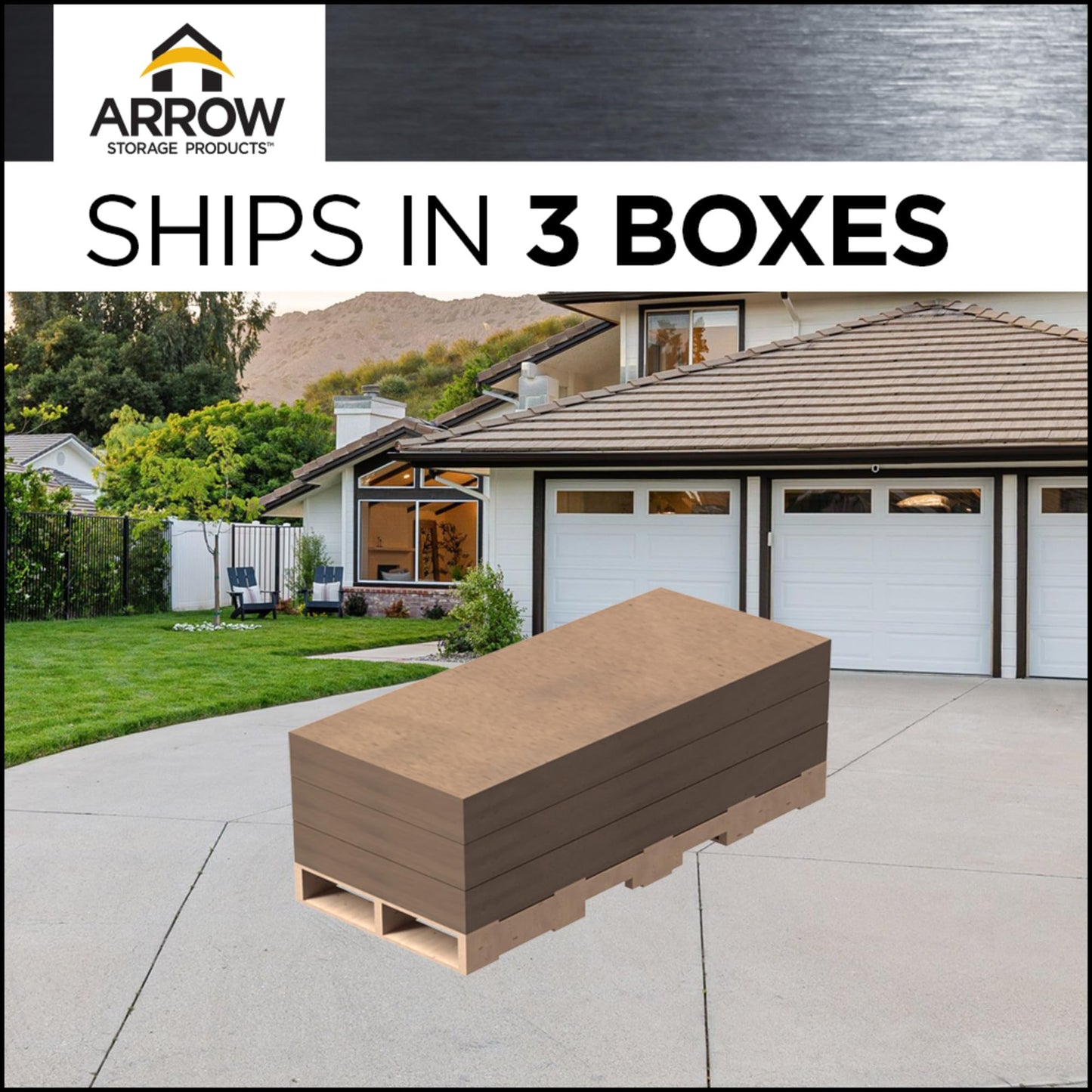 ARROW 12' x 20' x 7' 29-Gauge Carport with Galvanized Steel Roof Panels
