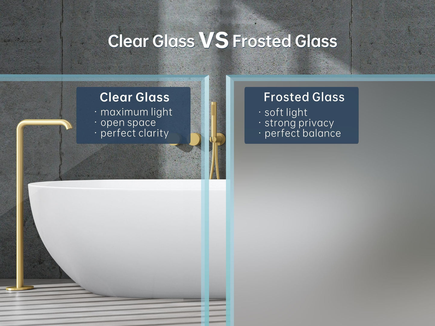FELYL Frosted Sliding Shower Door 49-54" W x 72" H, Brushed Nickel, Single Sliding Door, Framed, 1/4" (6mm) SGCC Tempered Glass, Reversible Installation