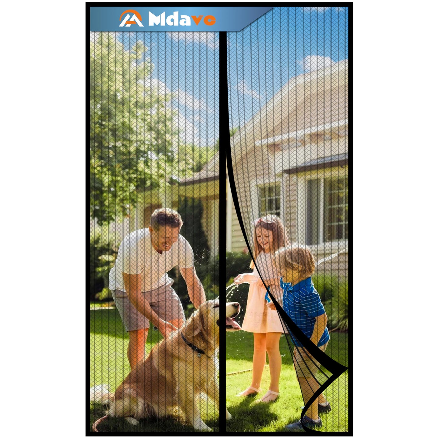 Magnetic Screen Door, Heavy Duty Door Screen Magnetic Closure Keep Bugs Out,Pet & Kid Friendly，Hands Free Door Screen Fit Door Size40 x 96 Inches ‎Black