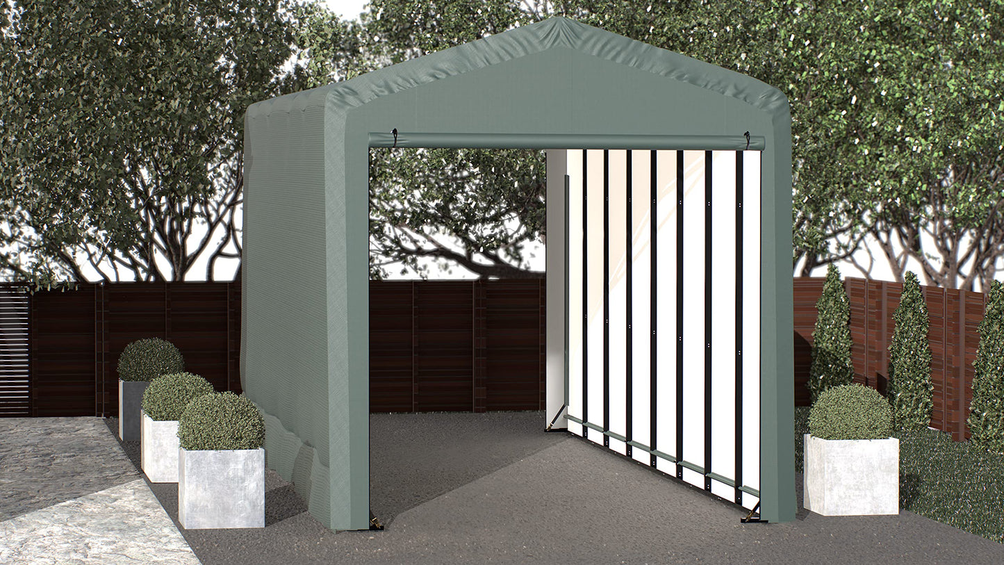 ShelterLogic ShelterTube Garage & Storage Shelter, 14' x 36' x 16' Heavy-Duty Steel Frame Wind and Snow-Load Rated Enclosure, Green