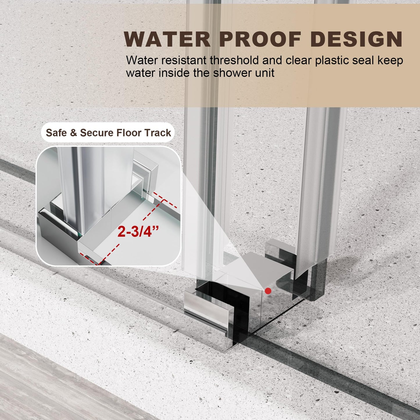 50-55 Inch x 80 Inch Sliding Frameless Shower Door, 3/8" Tempered Glass with Easy-Cleaning Coating, Stainless Steel Rollers & SGCC-Certified Stability, Bright Chrome