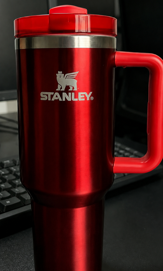 Red Stanley Quencher 40oz Stainless Steel Vacuum Insulated Tumbler with Handle & Straw
